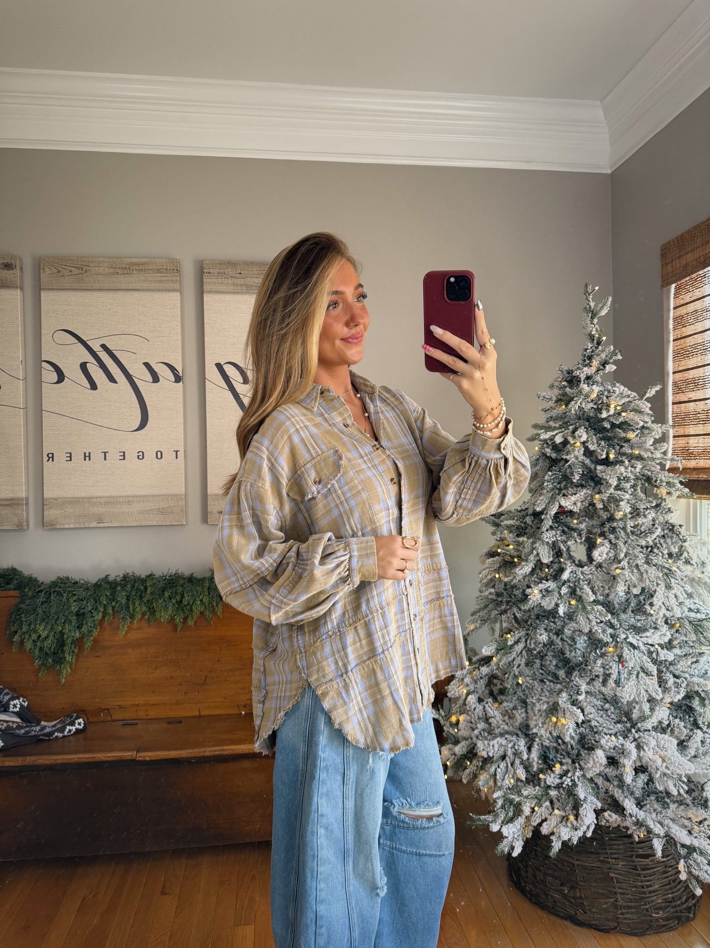 Fall Favorite Flannel- SAGE