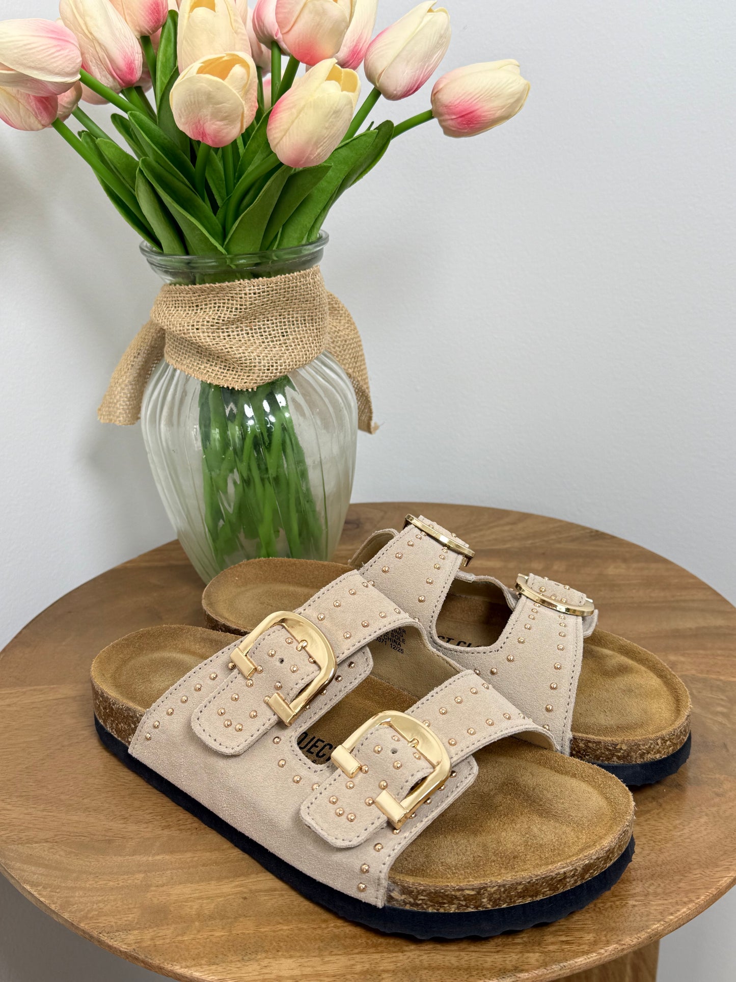 Golden Stud Sandals