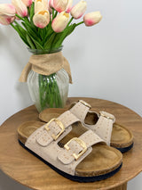 Golden Stud Sandals