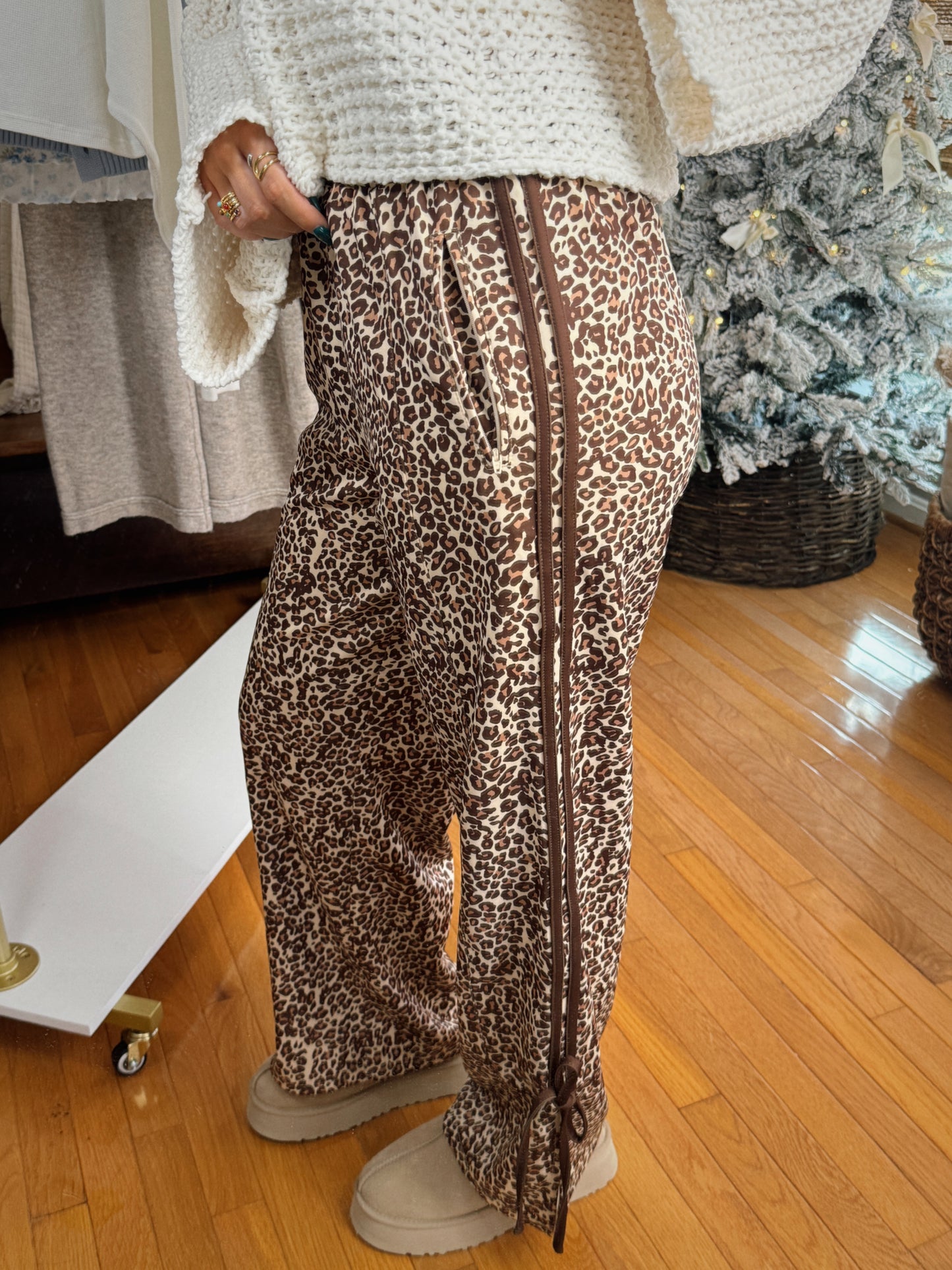 Leopard Track Pants