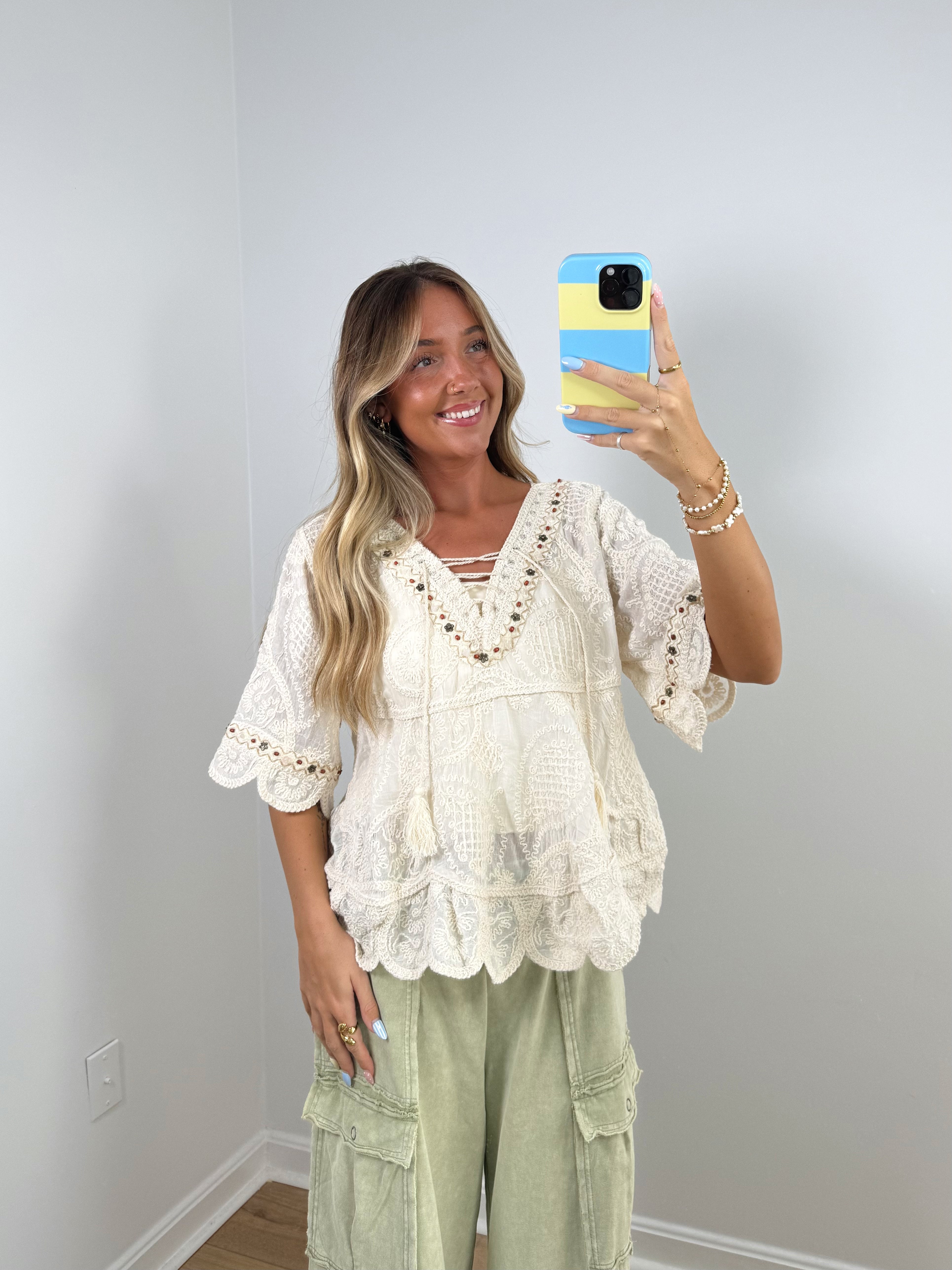Flora Beaded Blouse