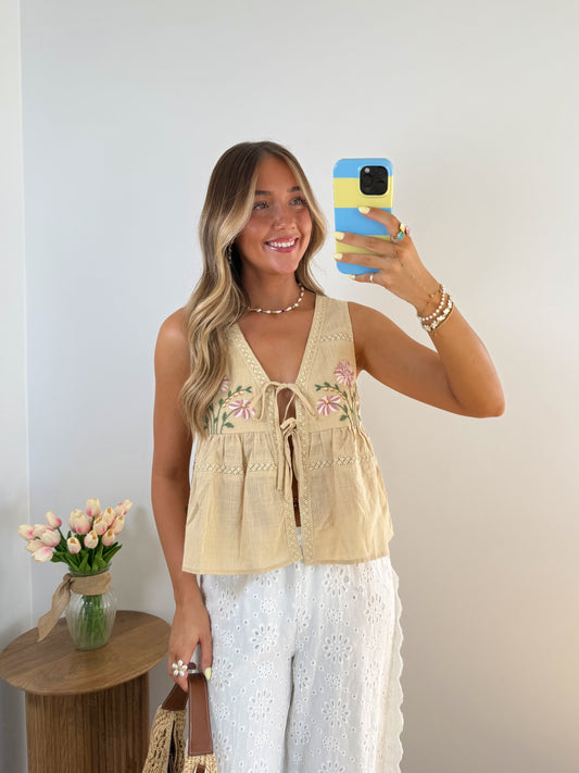 Wildflower Tie Front Top