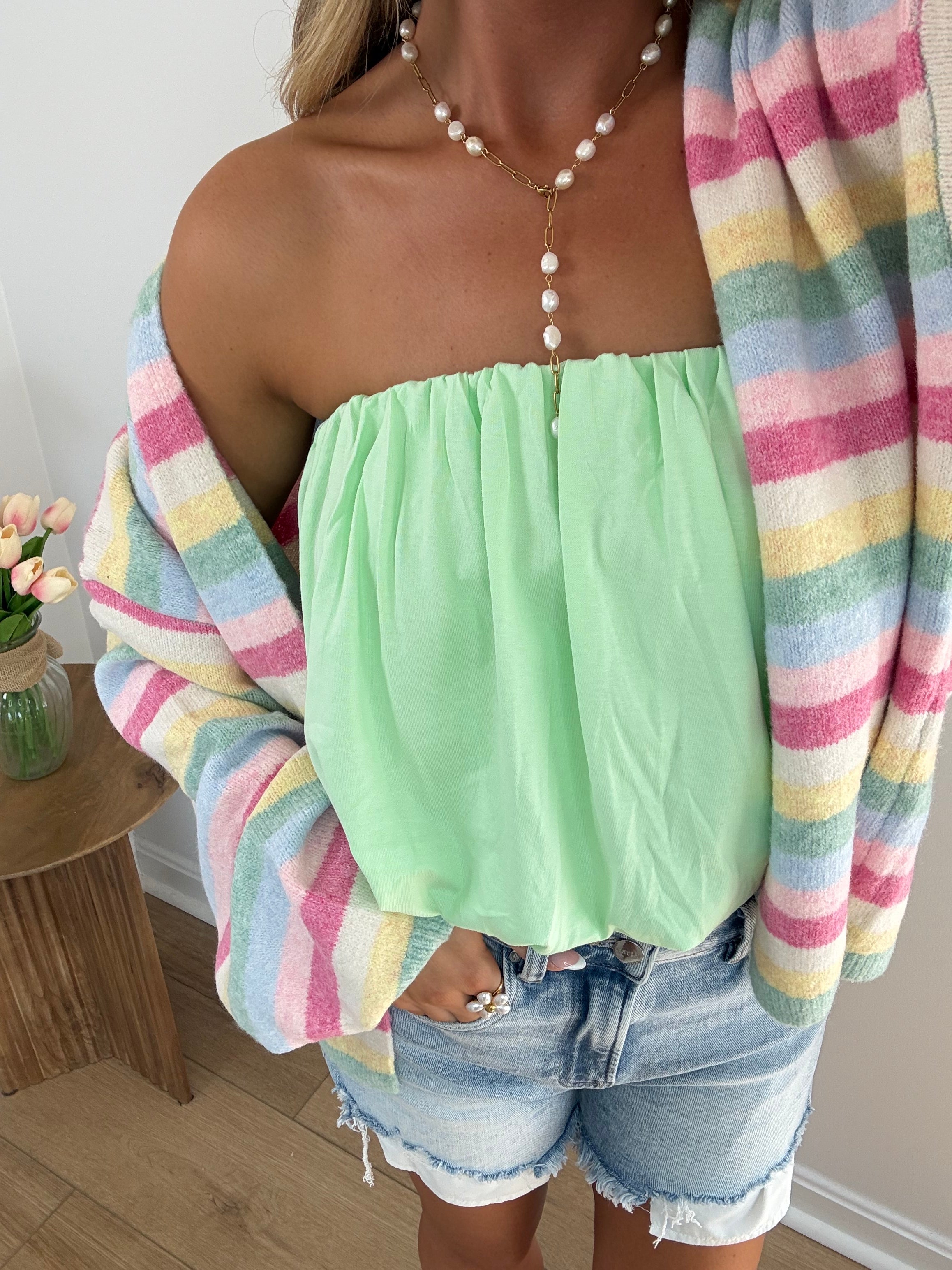 Bubble Tube Top (PINK & MINT)