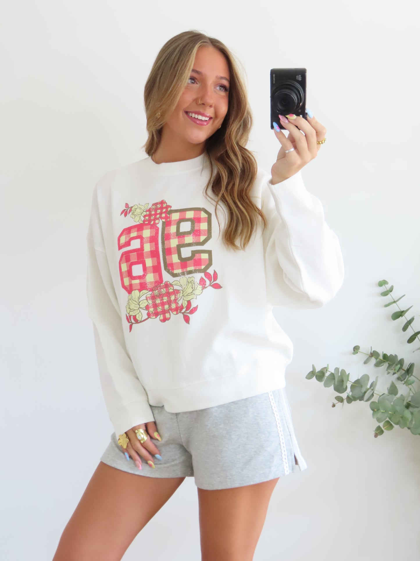 Cutest On Campus Thermal Graphic Top