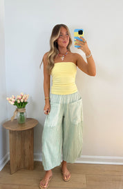 Summer Glow Tube Top (Pink & Yellow)