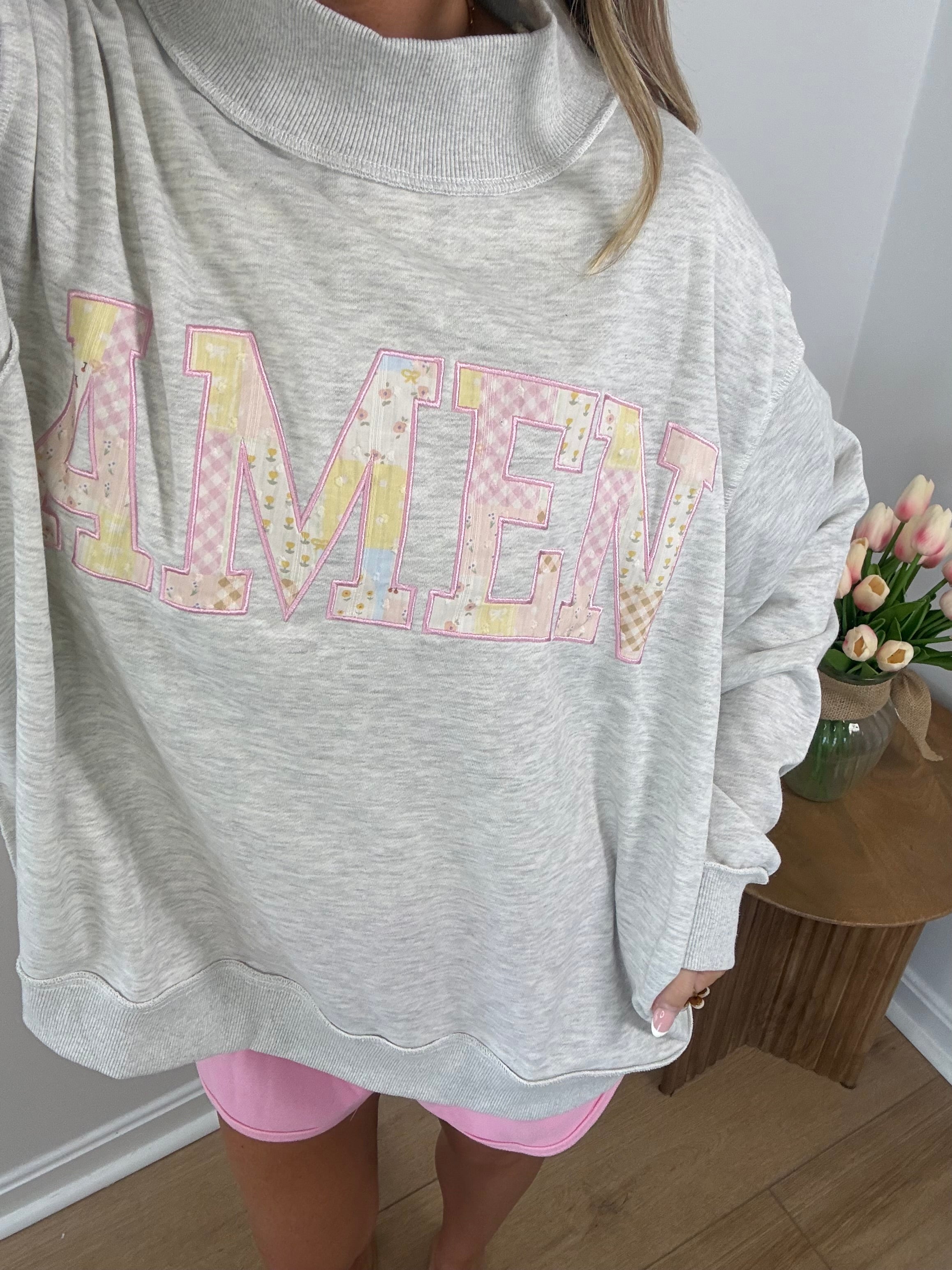 Amen Patchwork Mockneck