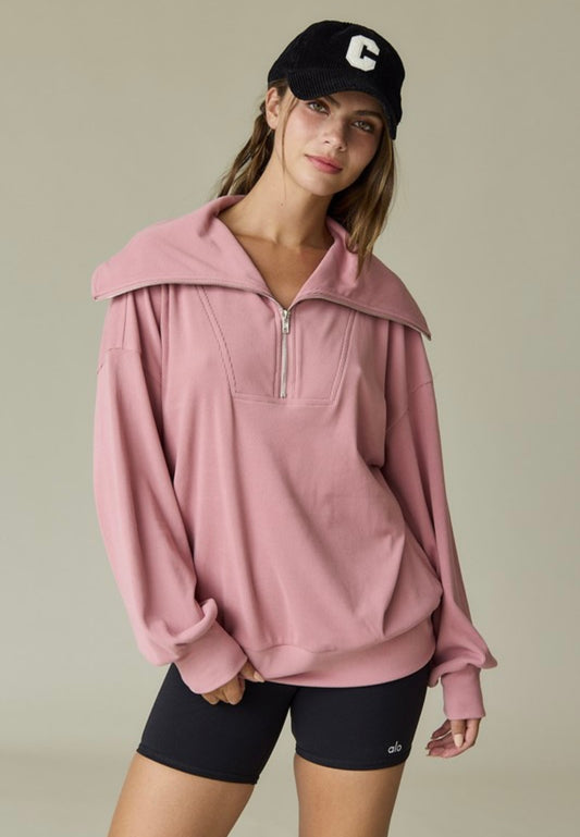 Mauve Moment Quarter Zip