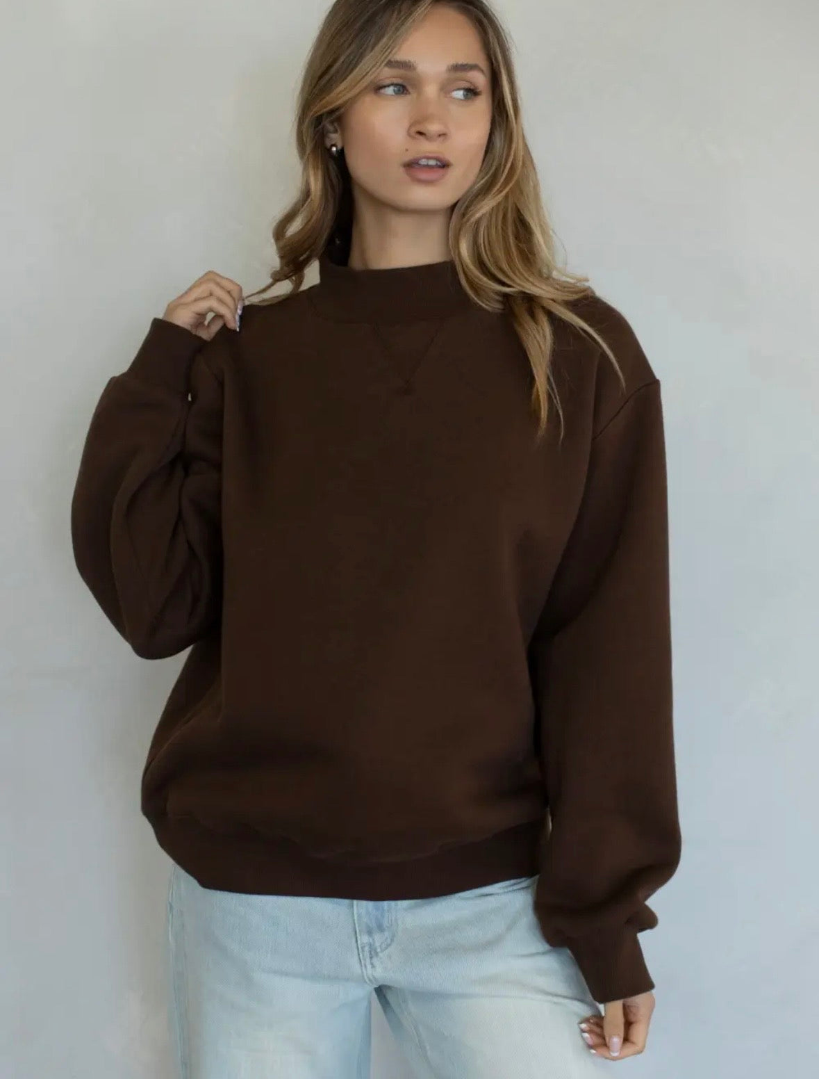 Chocolate Mockneck