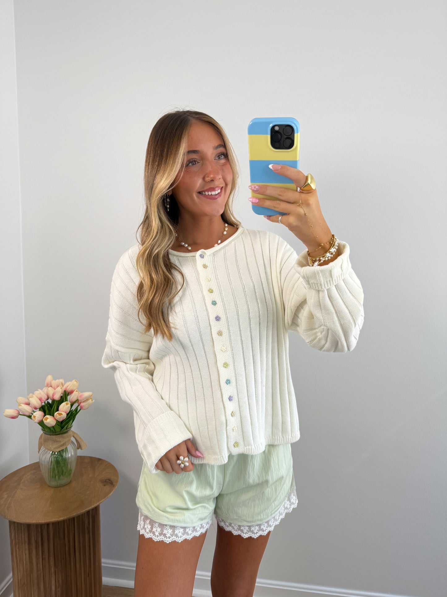 Petal Button Cardigan