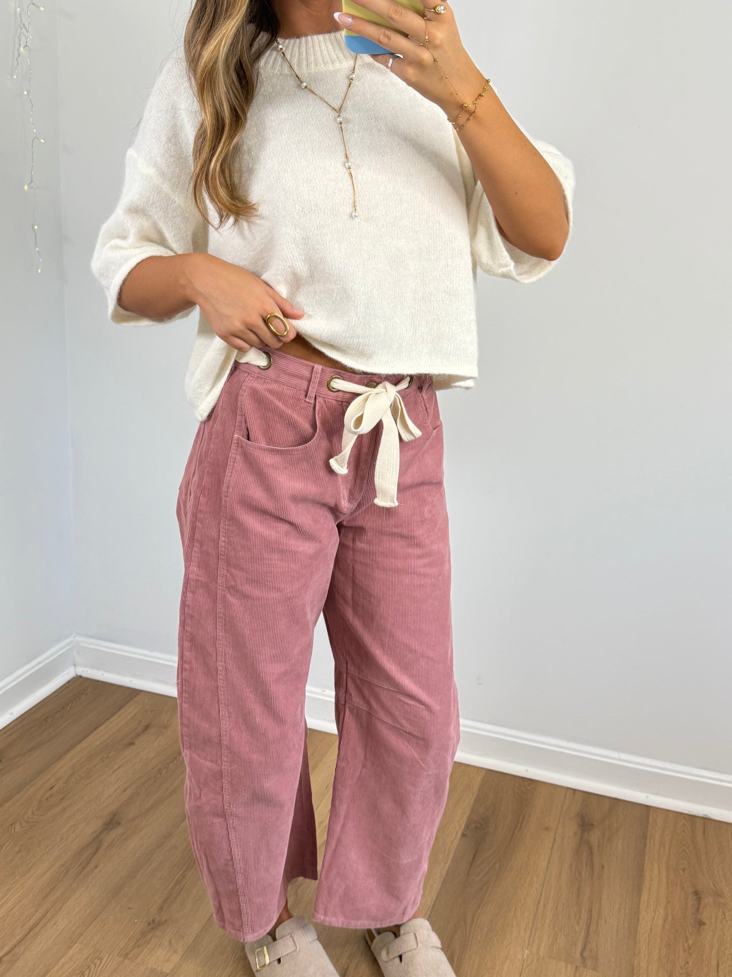 Blush Barrel Pants