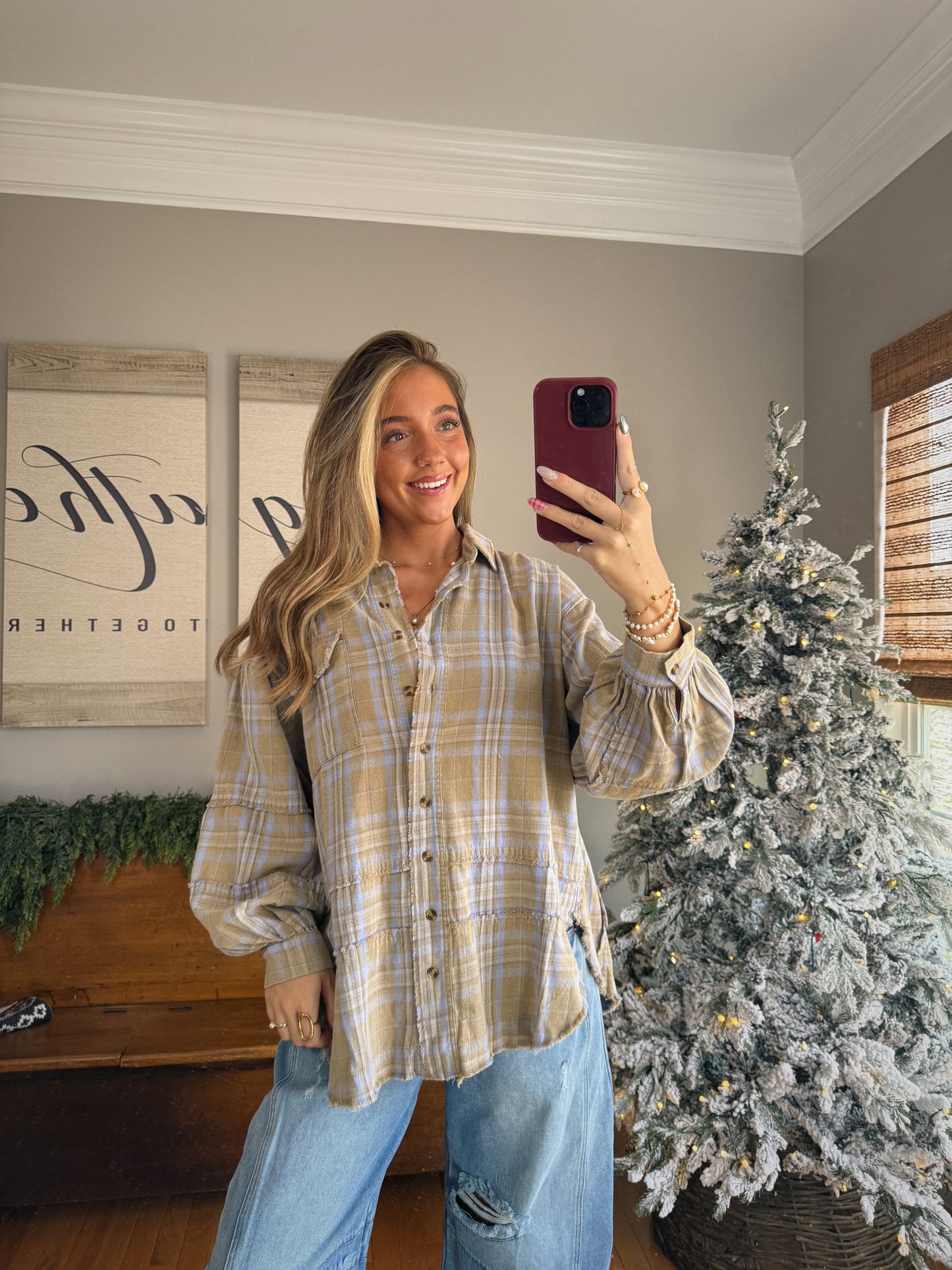 Fall Favorite Flannel- SAGE
