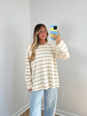Riley Oversized Long Sleeve- Taupe