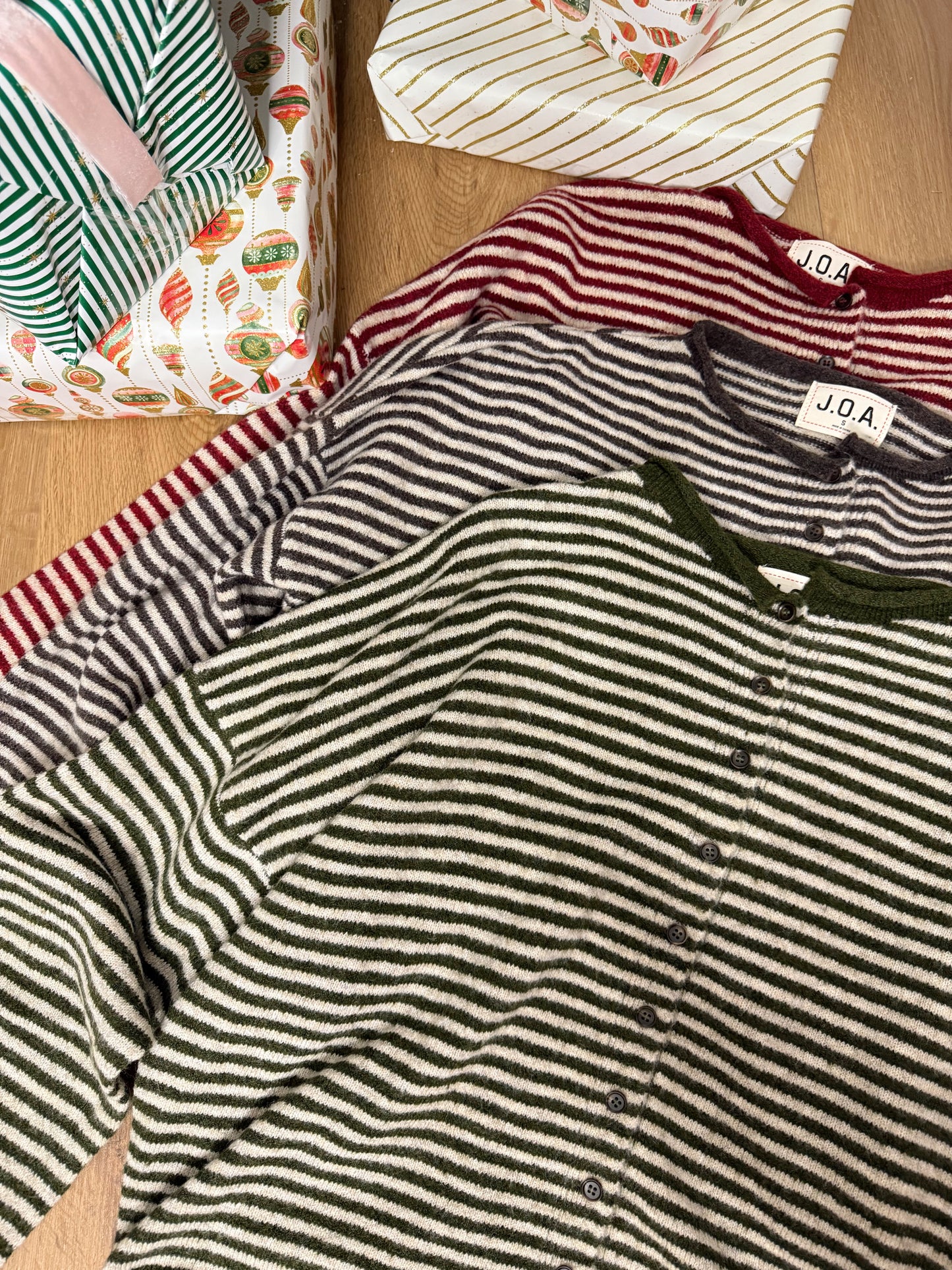 Holiday Stripes Cardigan