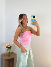 Summer Glow Tube Top (Pink & Yellow)