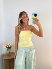 Summer Glow Tube Top (Pink & Yellow)