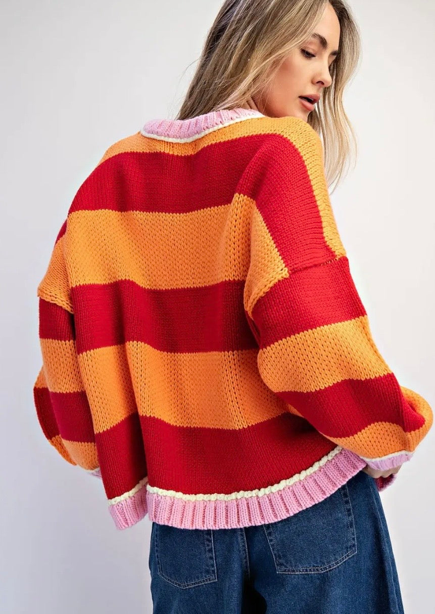 Sweater Weather Sweater - Orange/red