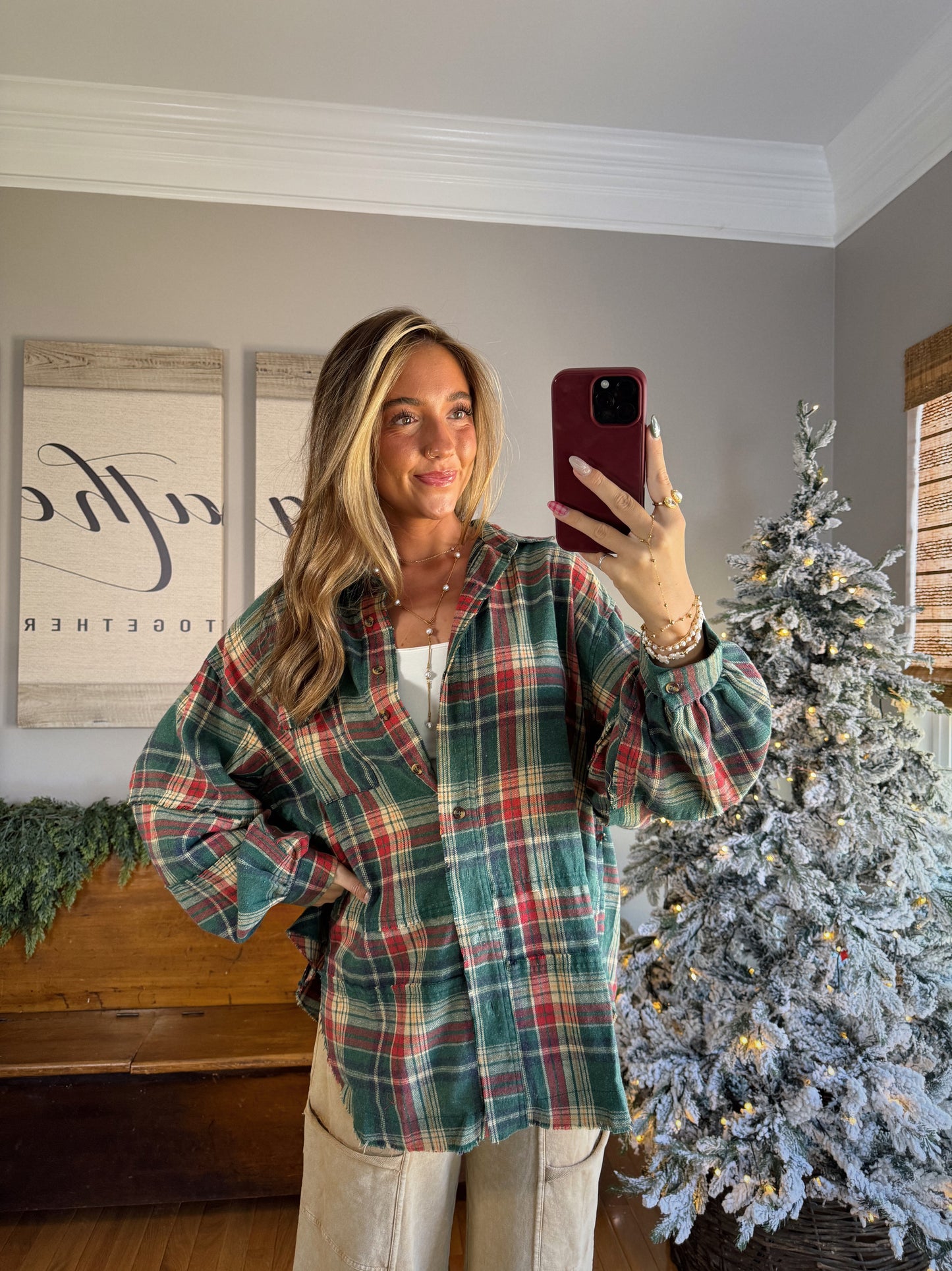Fall Favorite Flannel- PINE