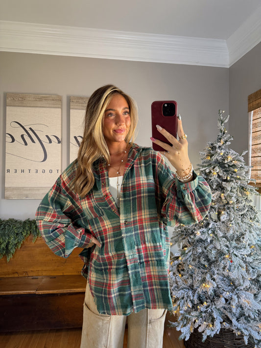Fall Favorite Flannel- PINE