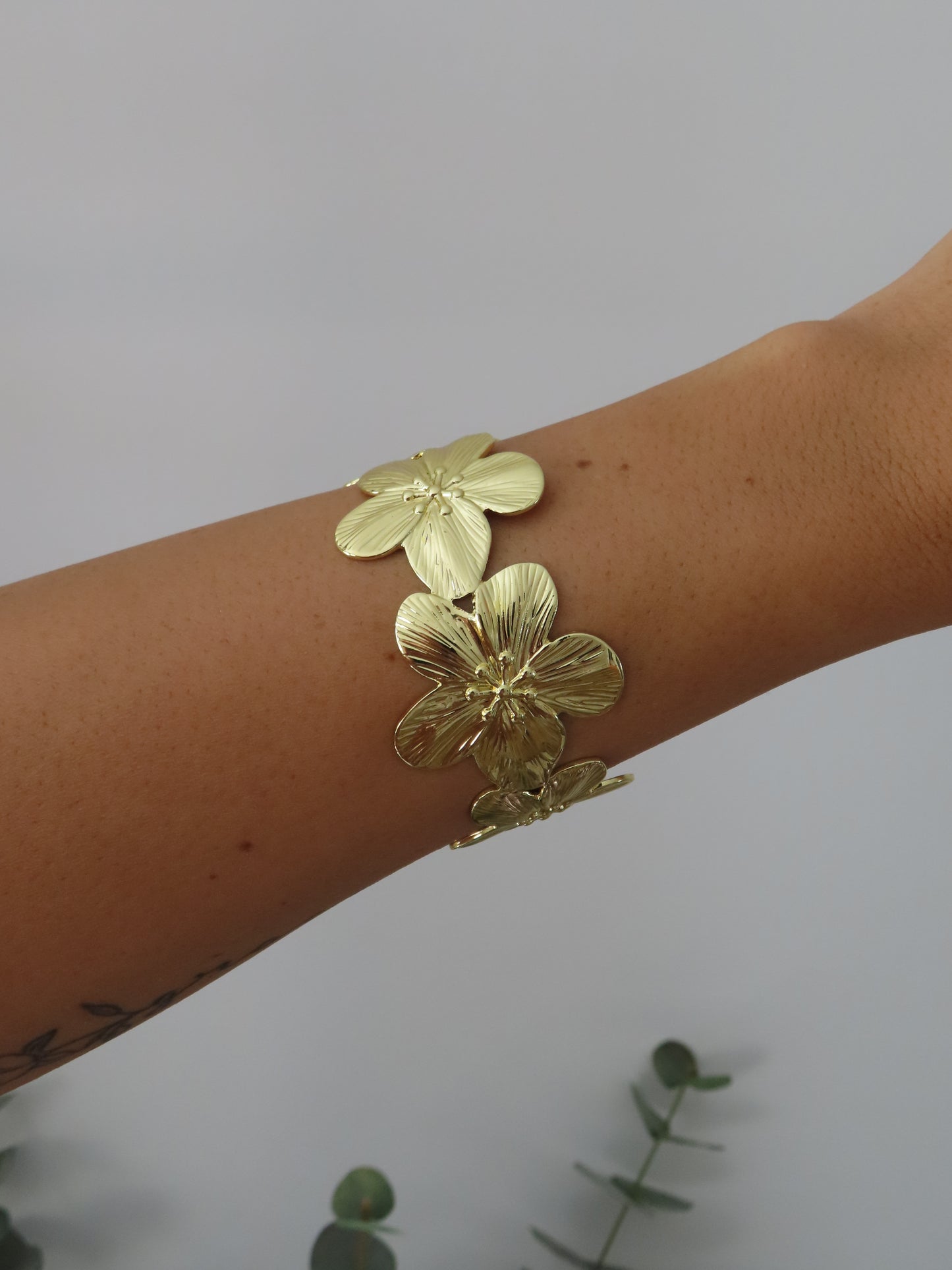 Flower Cuff Bracelet