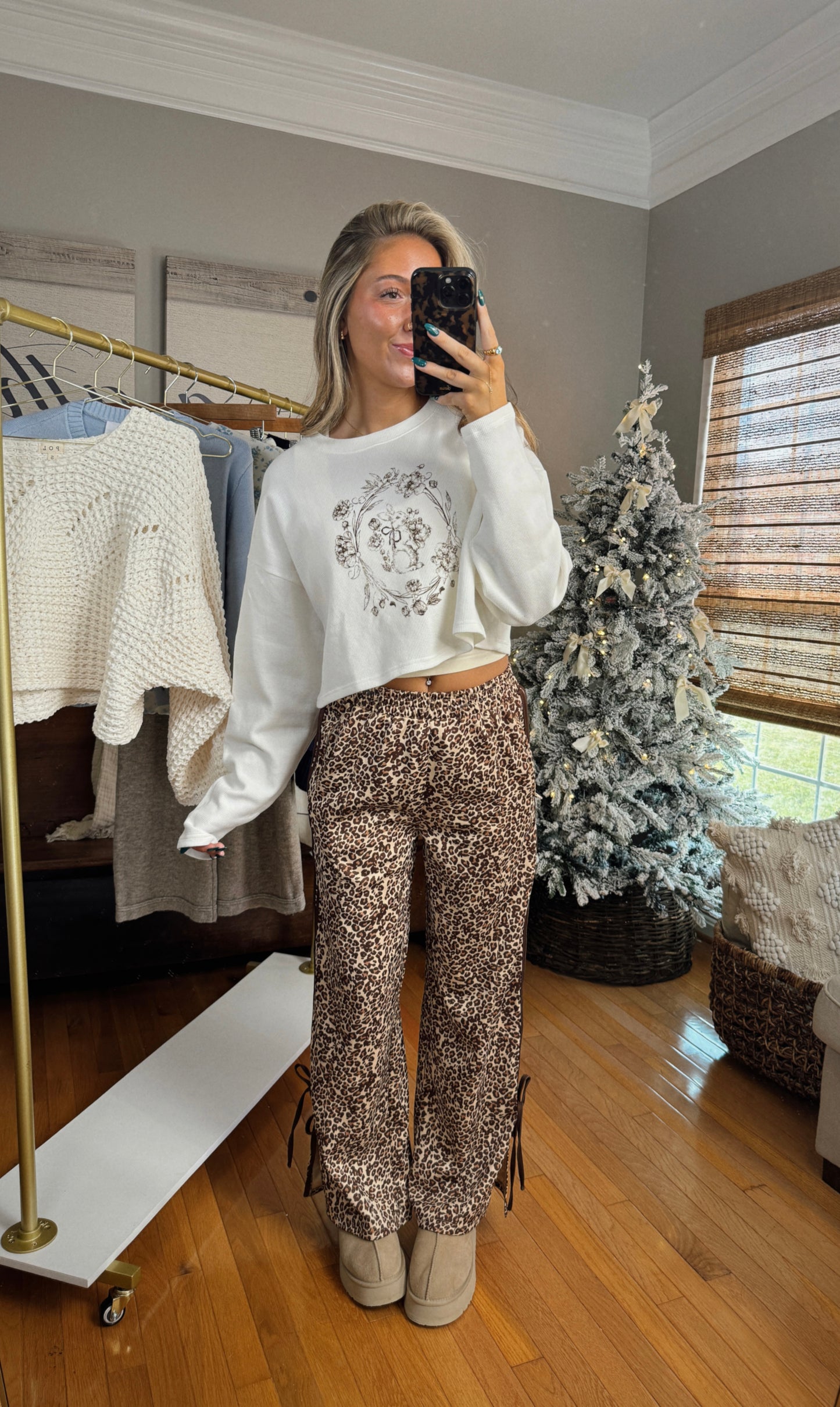 Leopard Track Pants