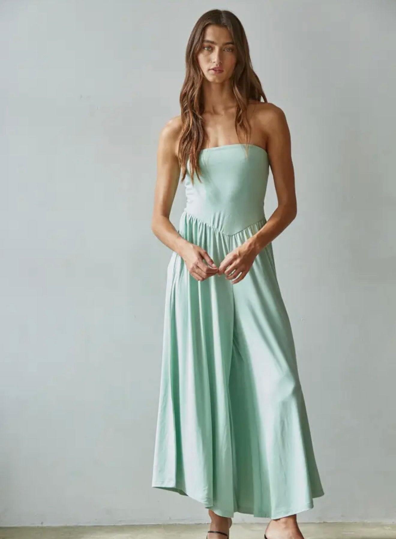 Barefoot Breeze Jumpsuit (Mint & Black)