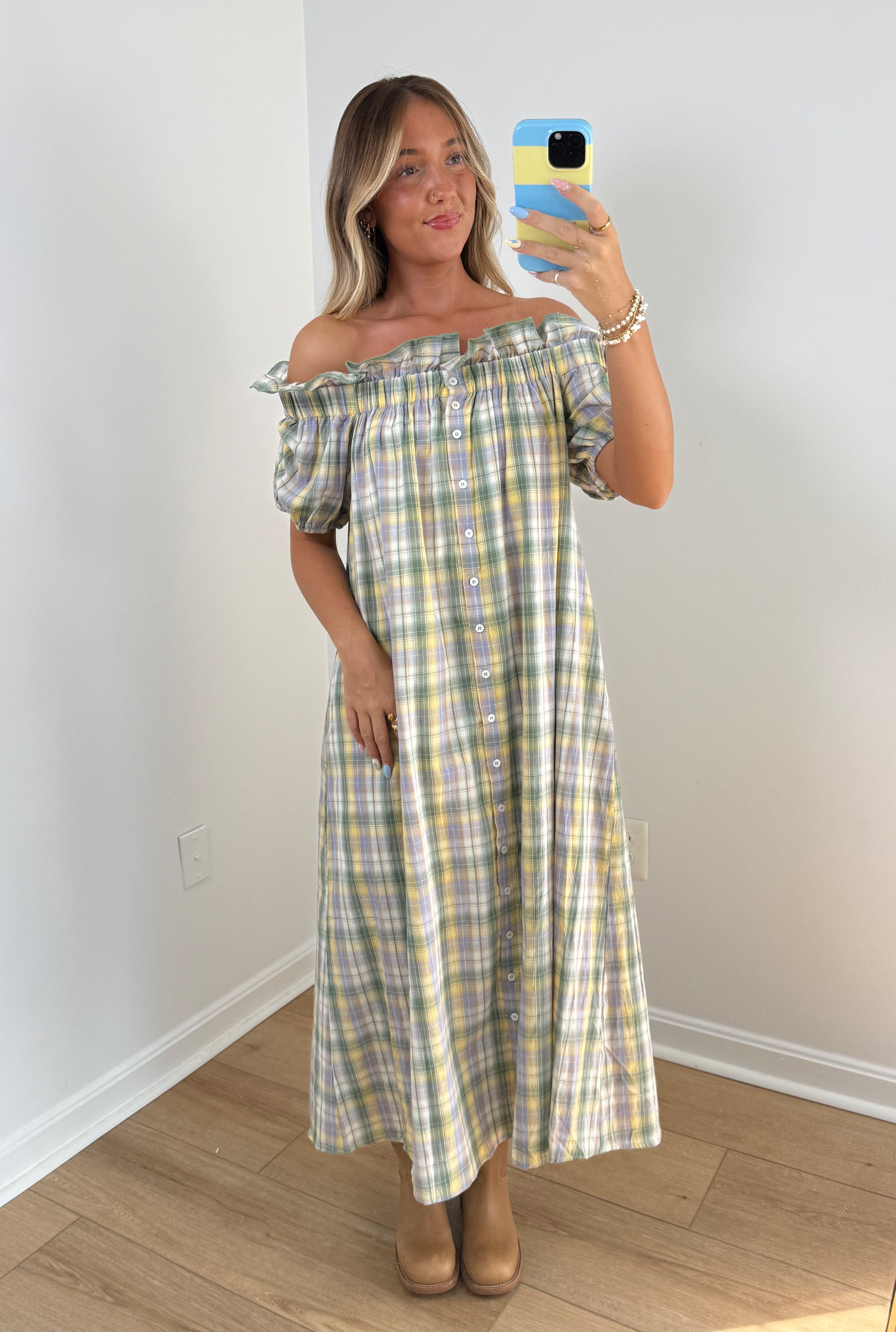 Falling For Color Dress- Sage