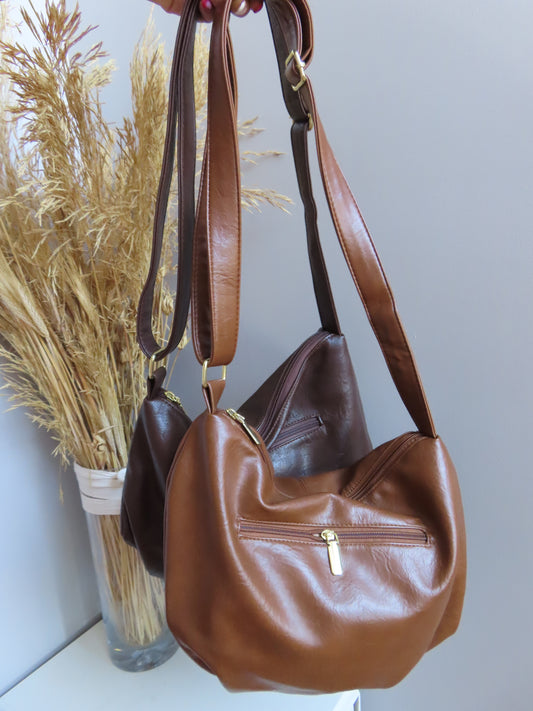 Maple & Mocha Slouch Bag