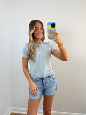 Delany Lace Trim Top