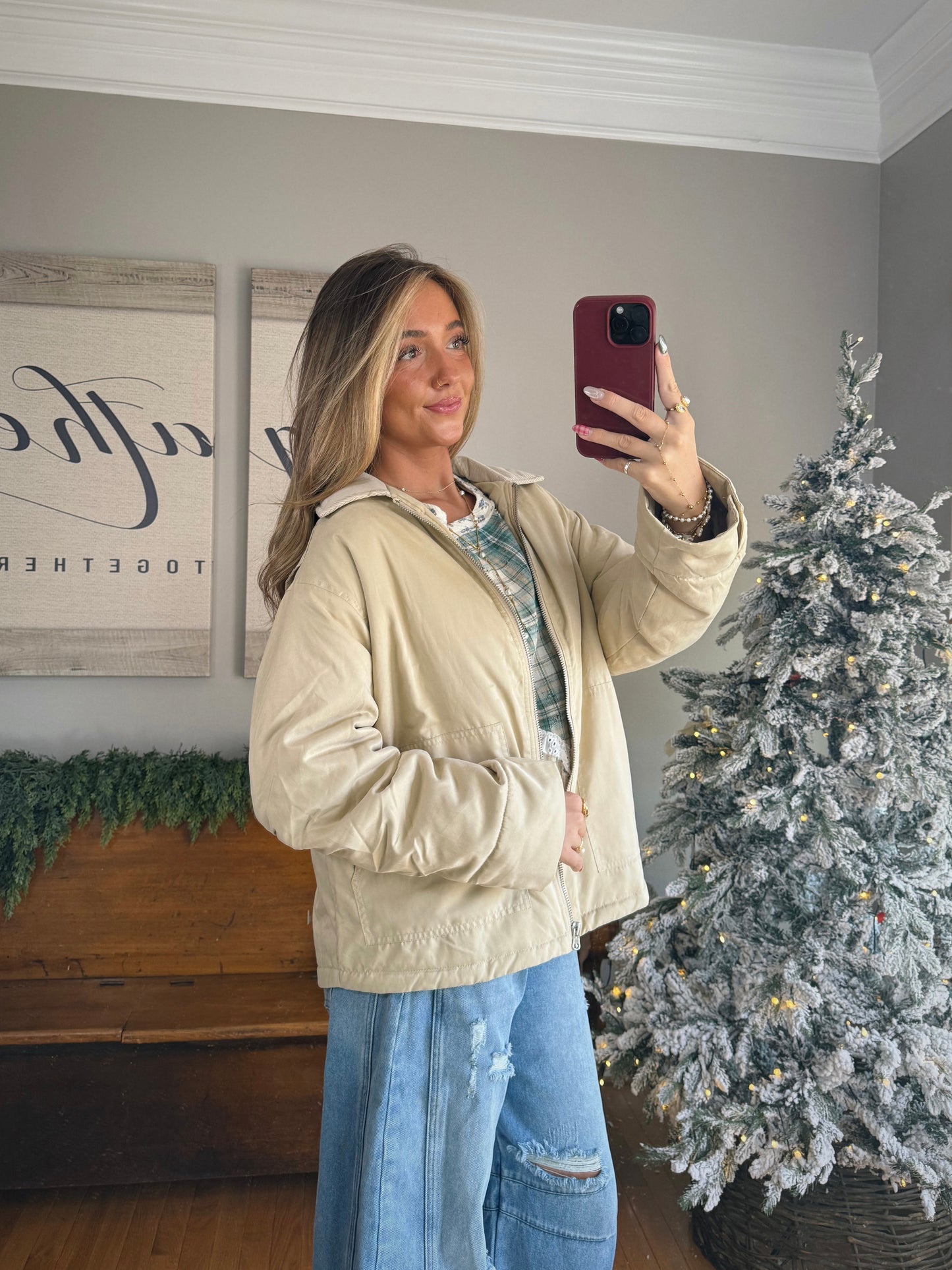 Staying Cozy Puffer Barn Jacket