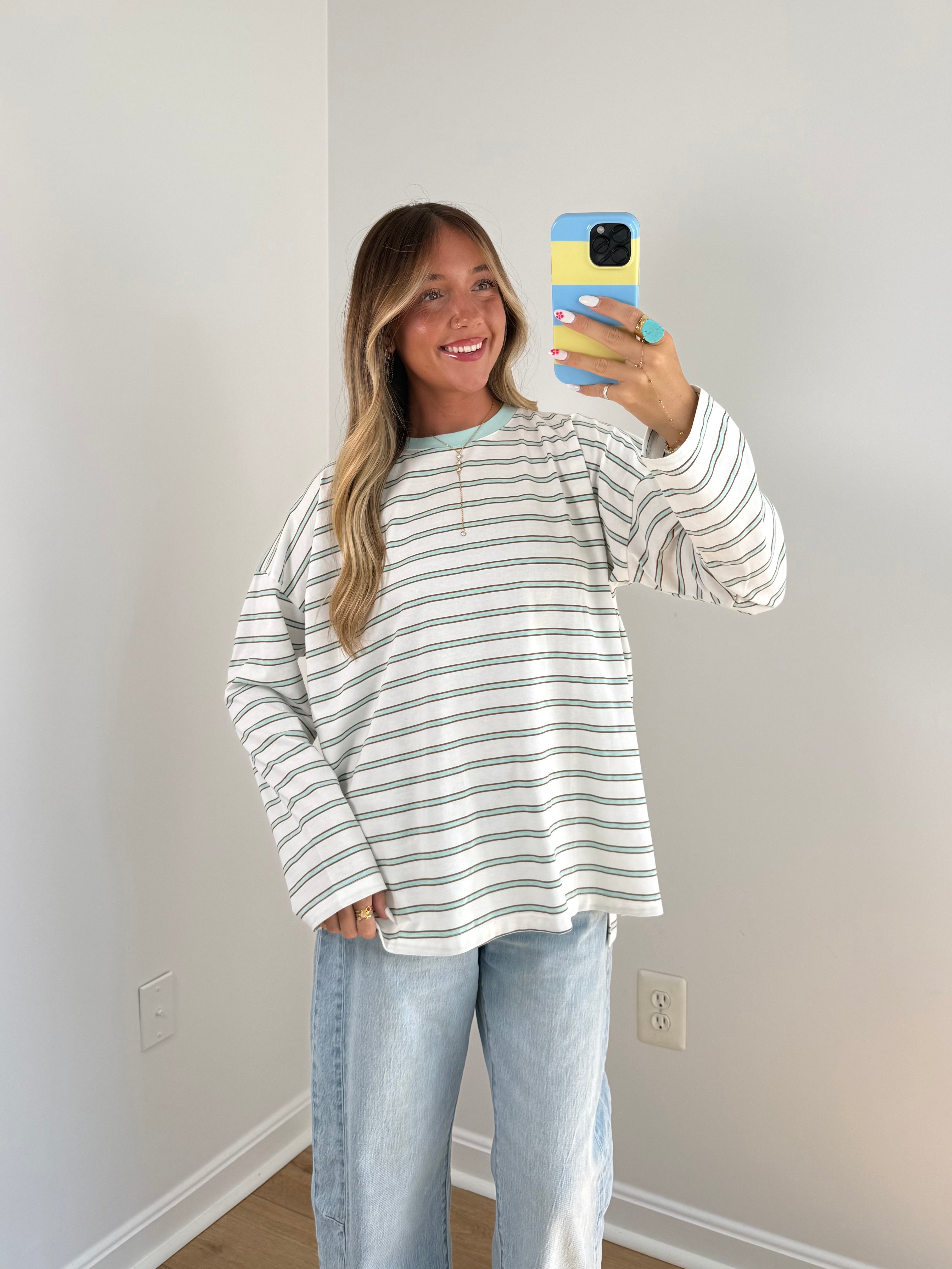 Riley Oversized Long Sleeve- Mint