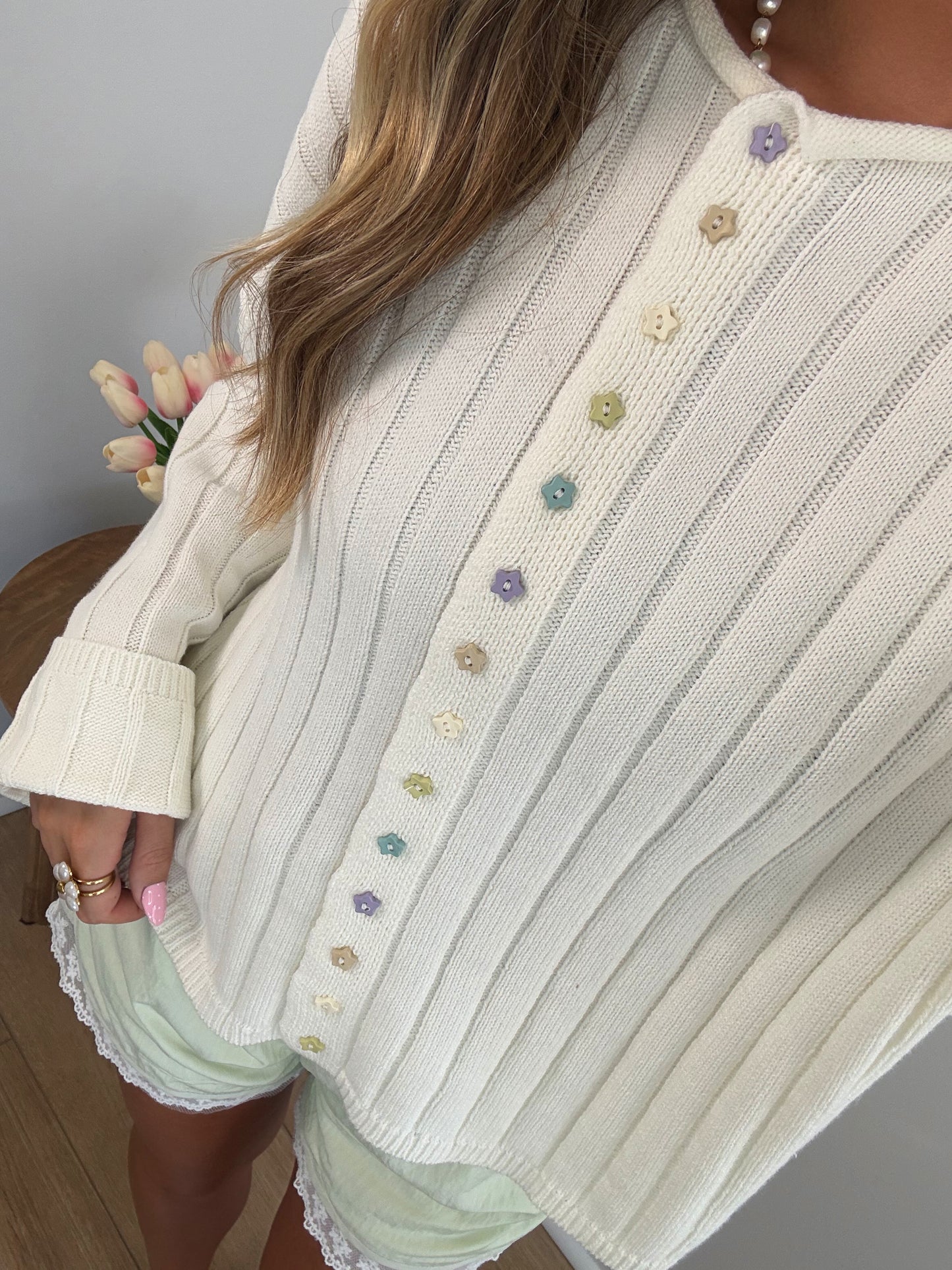 Petal Button Cardigan
