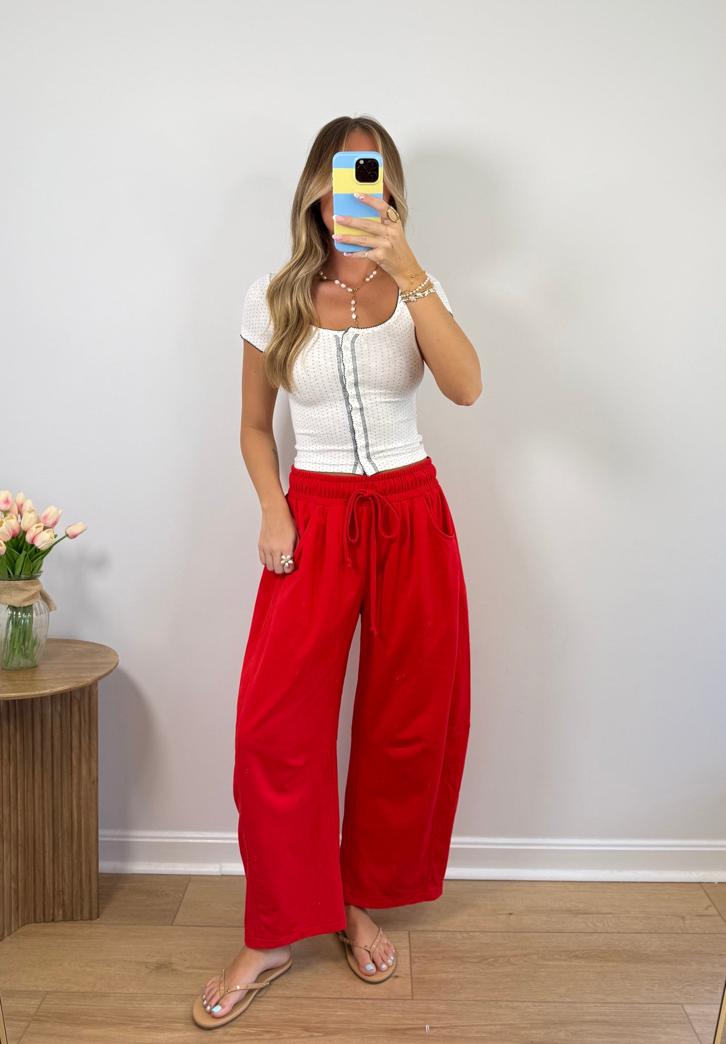 Barrel Lounge Pants- Red