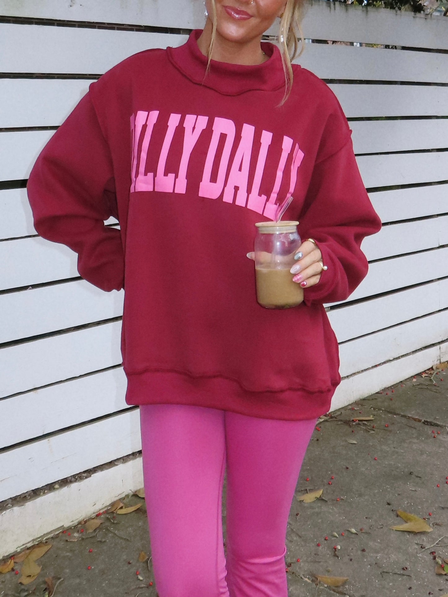 Dilly Dally Mockneck Sweatshirt