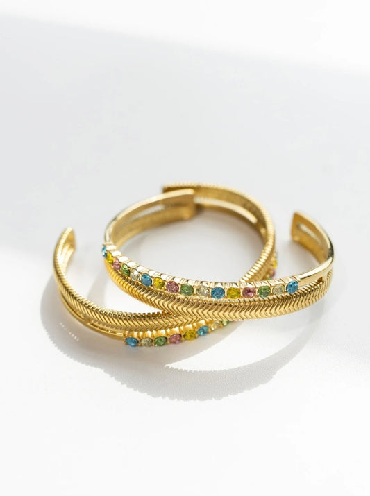 Colorful Crystal Cuff