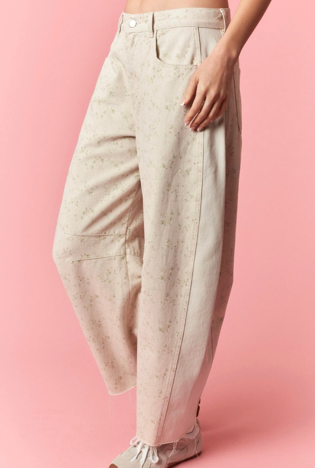 Floral Denim Barrels