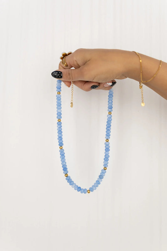 Whimsy Beaded Necklace- Blue