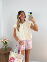 Soft Staple Sleeveless Cardigan