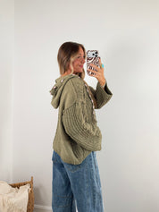 Olive Knit Pullover