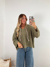 Olive Knit Pullover