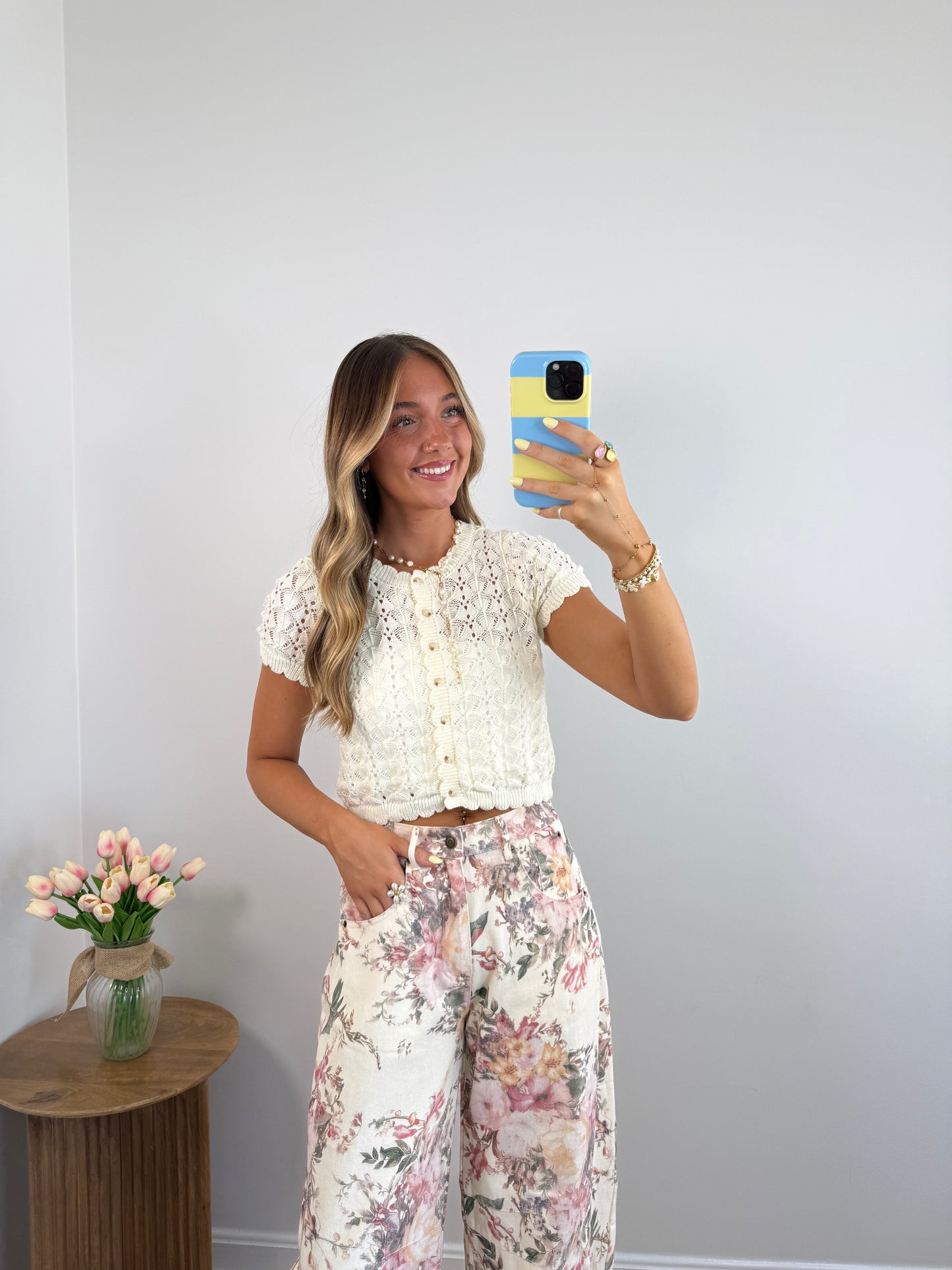 June Crochet-Knit Cardigan