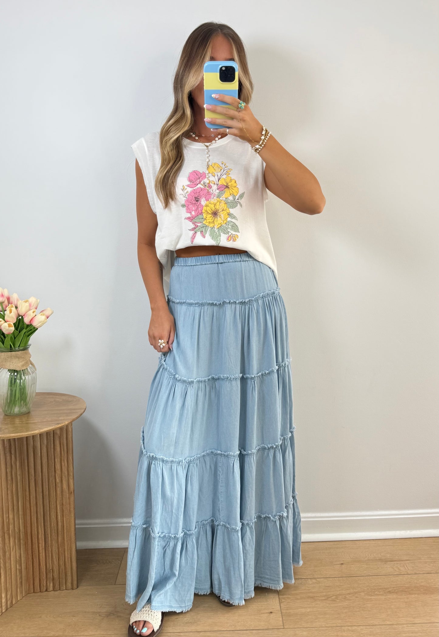 Skylar Ruffle Maxi Skirt