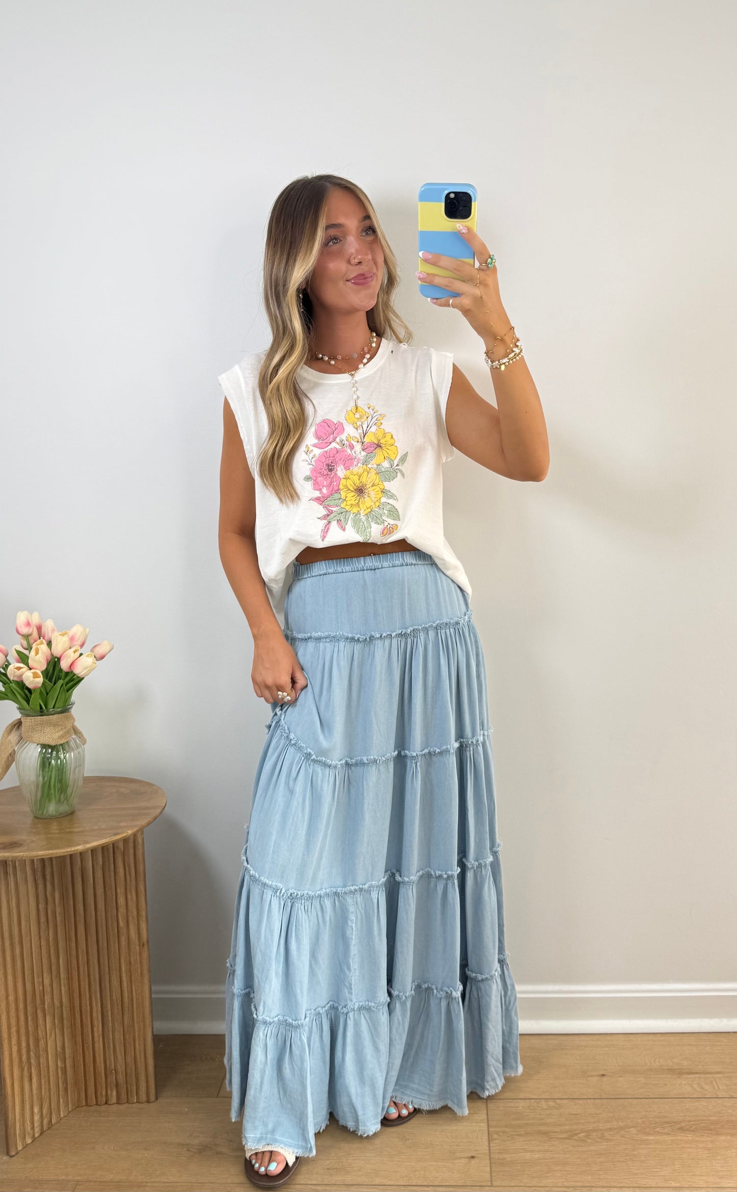 Skylar Ruffle Maxi Skirt