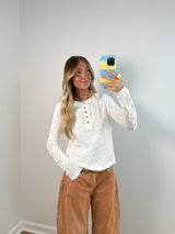 Crochet Layer Top - Ivory