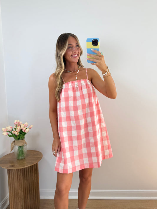 Picnic Date Dress- Pink
