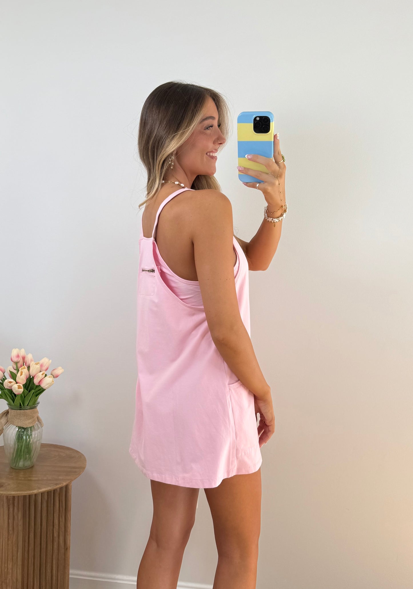 On The Go Dress- Pink