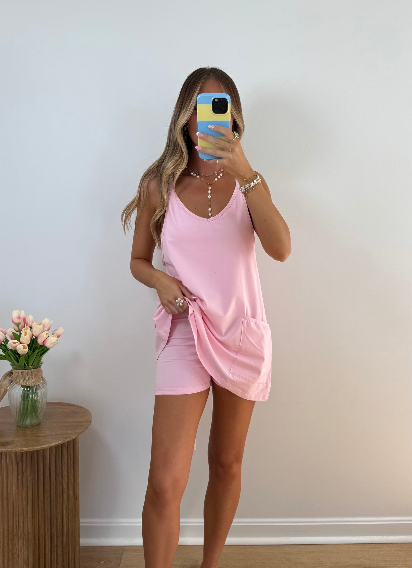 On The Go Dress- Pink
