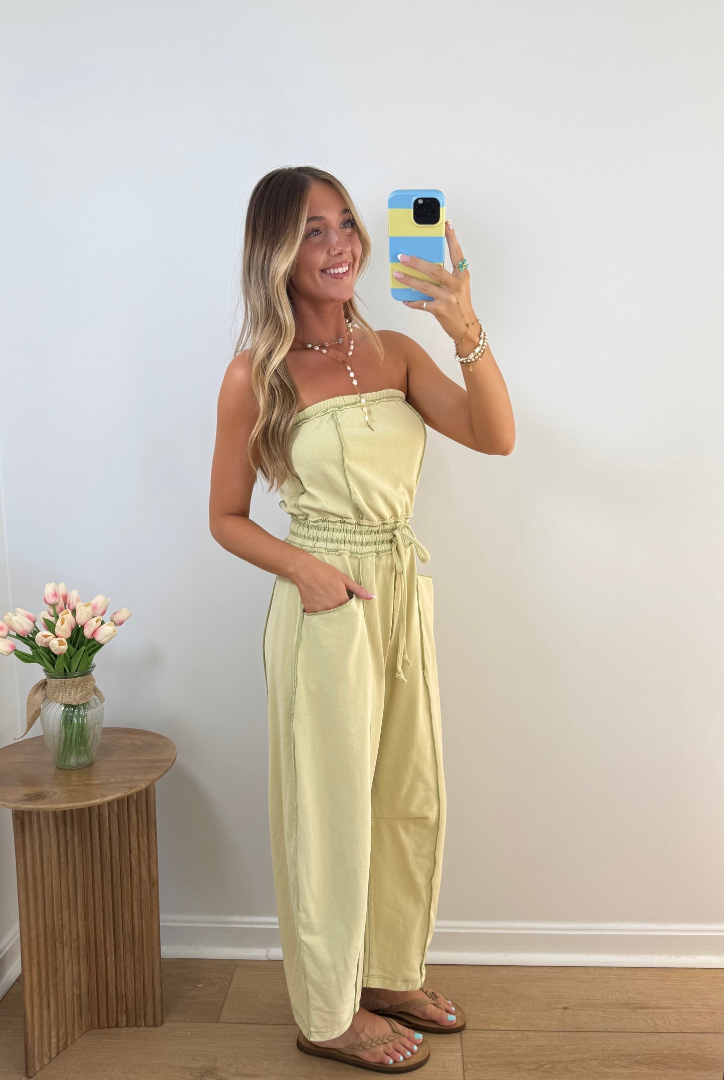 Strapless Barrel Jumpsuit