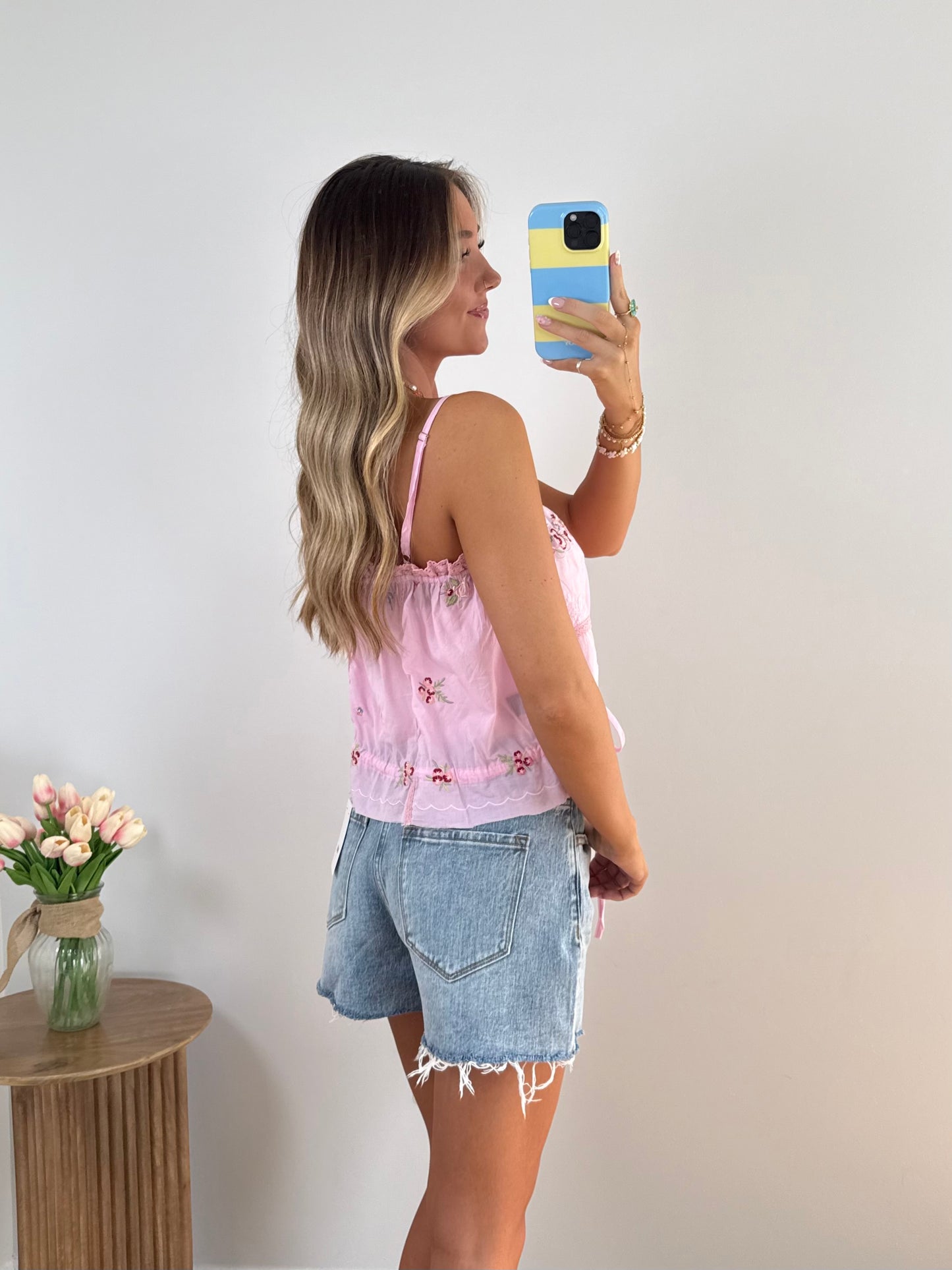 Flower Market Tank- Pink
