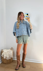 Bea Denim Cape Jacket