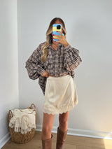 Silk Lace Skort - Ivory
